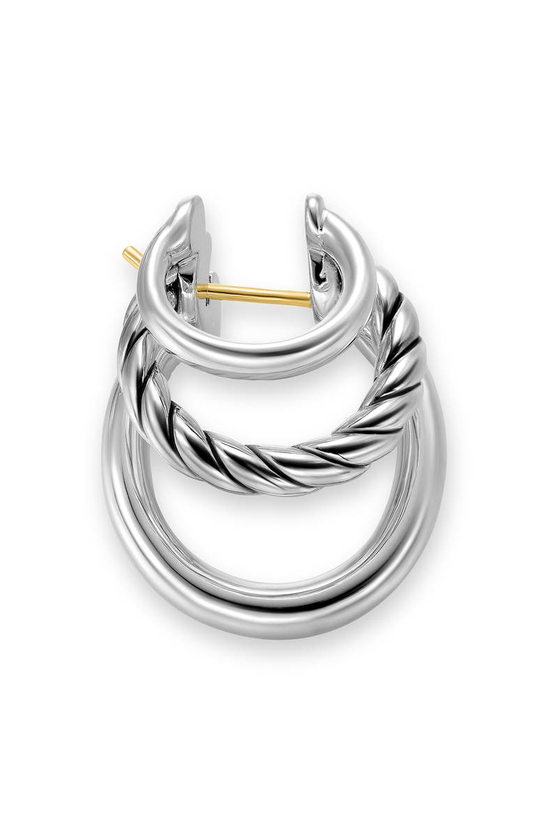 David Yurman Mercer<sup>®</sup> Three Row Hoop Earrings in Sterling Silver, 21mm, Alternate, color, Silver