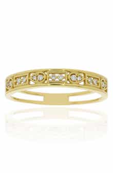 Bony Levy Florentine 18K Yellow Gold Diamond Stackable Ring