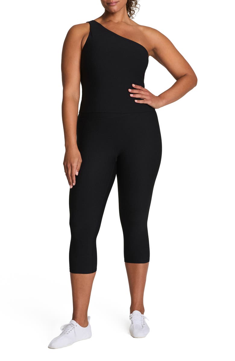SPANX<sup>®</sup> Bare Essentials One Shoulder Tank, Alternate, color, Very Black
