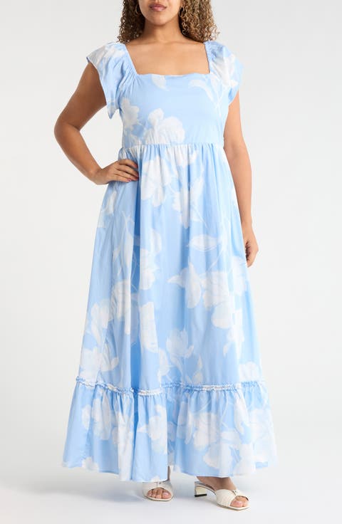 Afina Smocked Floral Maxi Dress