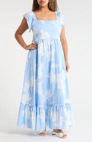 SUGARLIPS Afina Smocked Floral Maxi Dress