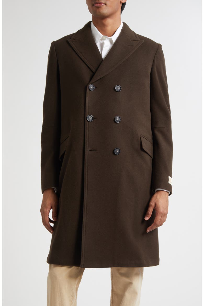 Dodge Double Breasted Virgin Wool Coat, Main, color, CAFFE