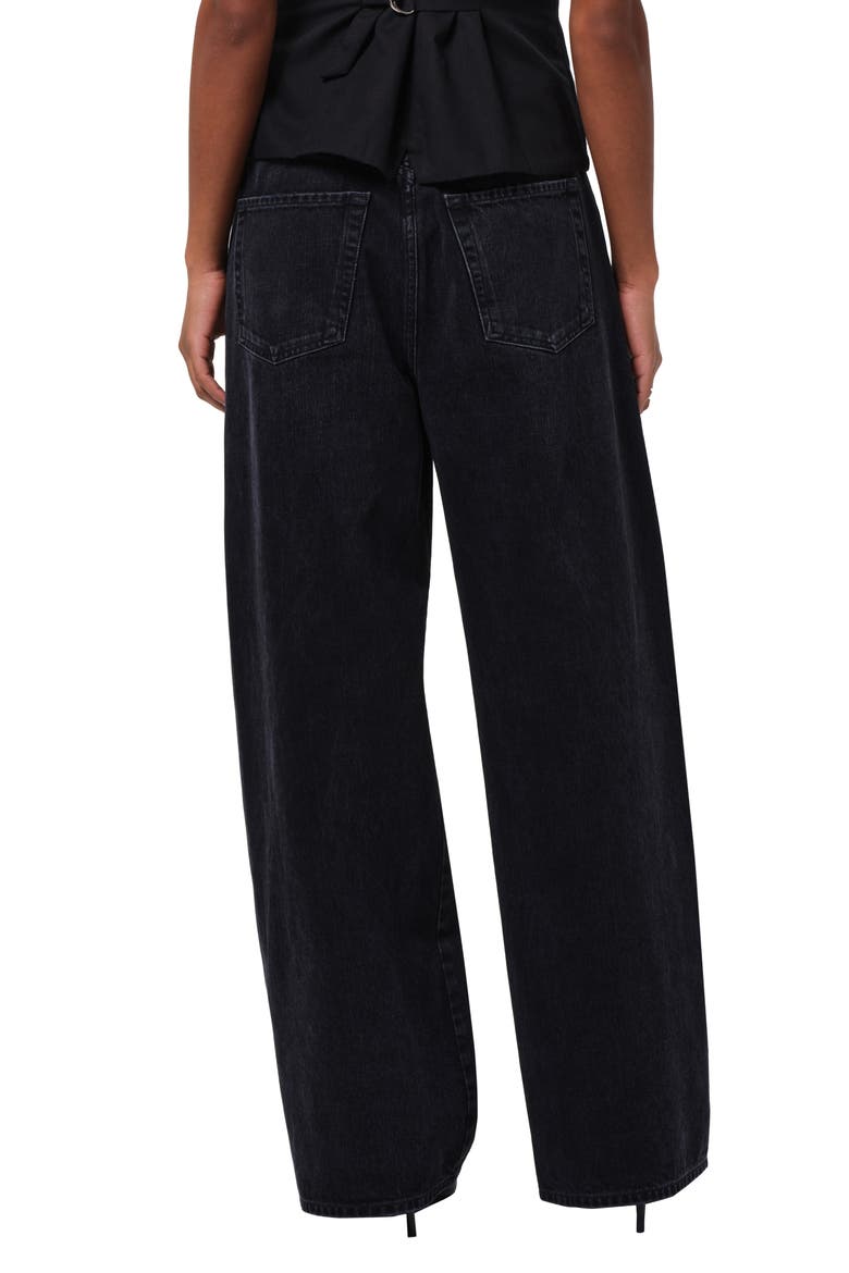 Brynn Drawstring High Waist Wide Leg Jeans, Alternate, color, MIDNIGHT SKY (BLACK)