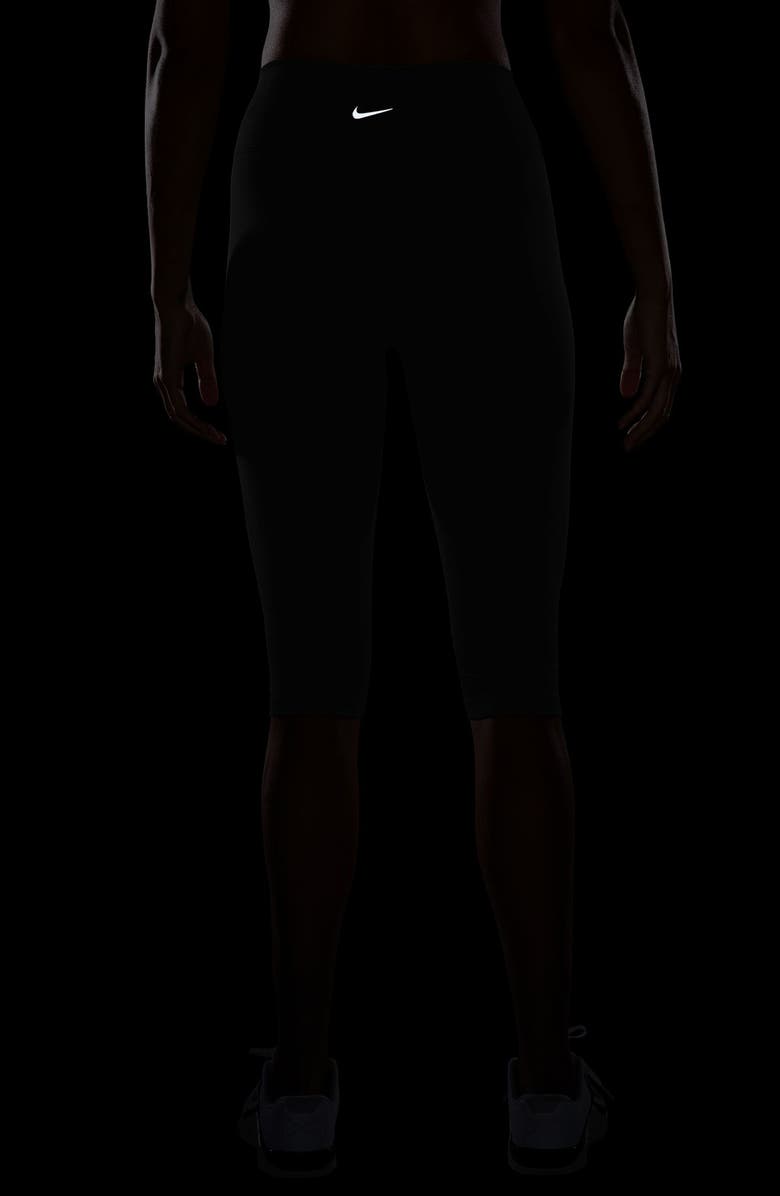 Nike One Dri-FIT High Waist Capri Leggings, Alternate, color, Black