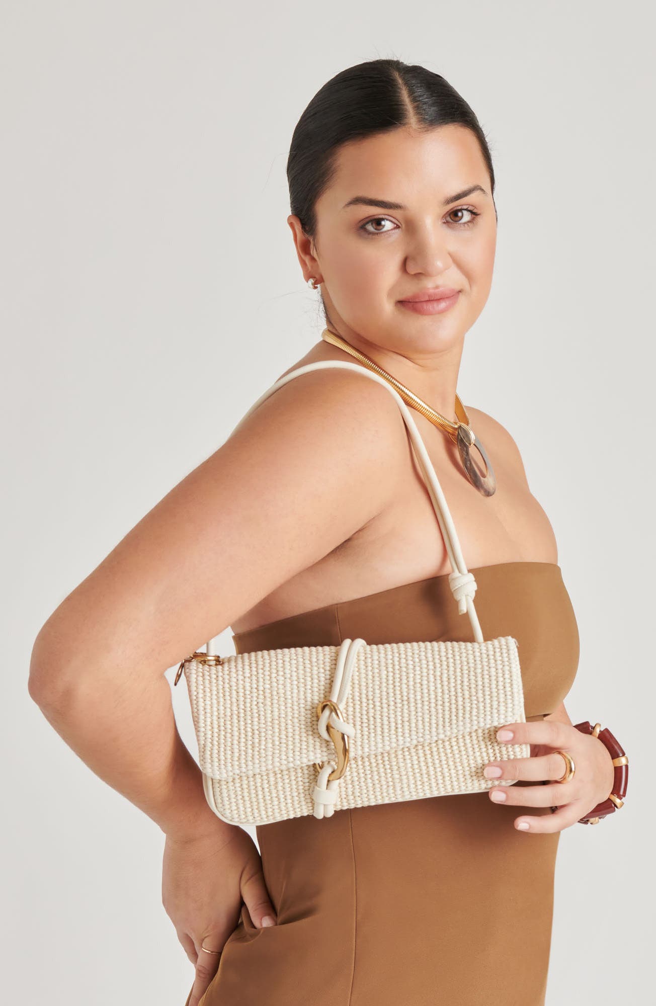 Dolce Vita Alice Raffia Shoulder Bag, Alternate, color, Natural