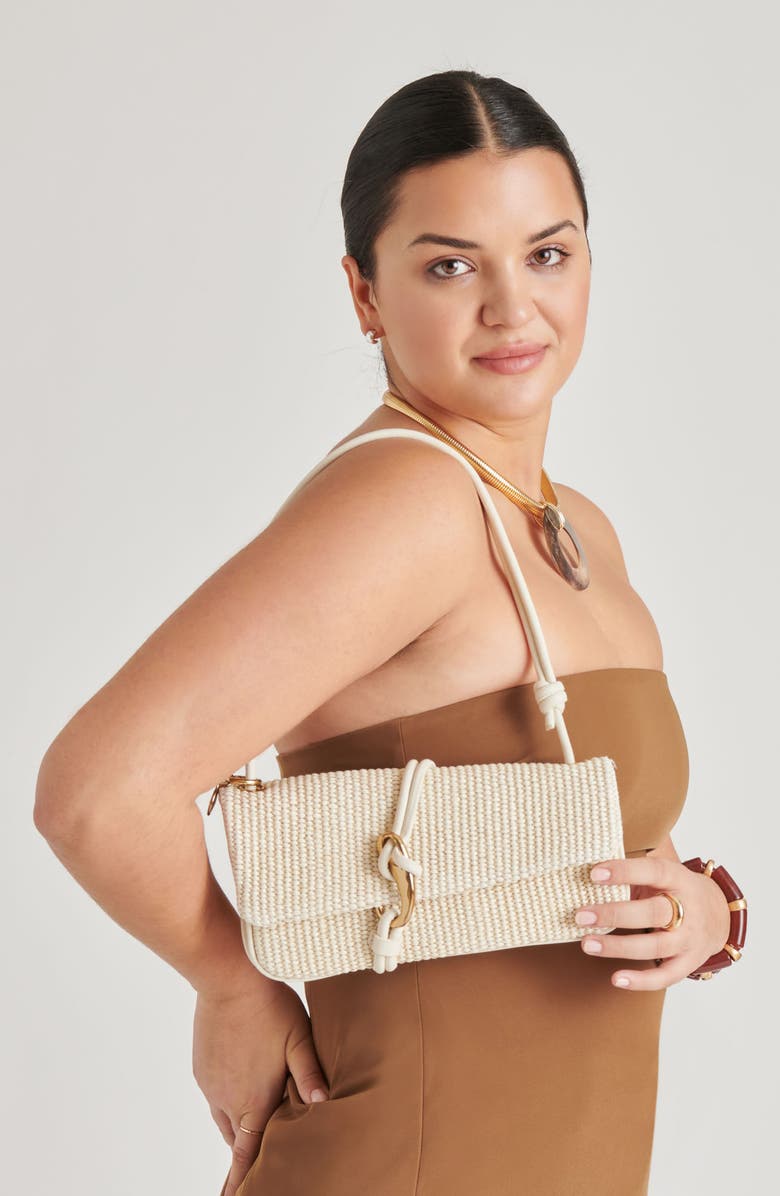 Dolce Vita Alice Raffia Shoulder Bag, Alternate, color, Natural