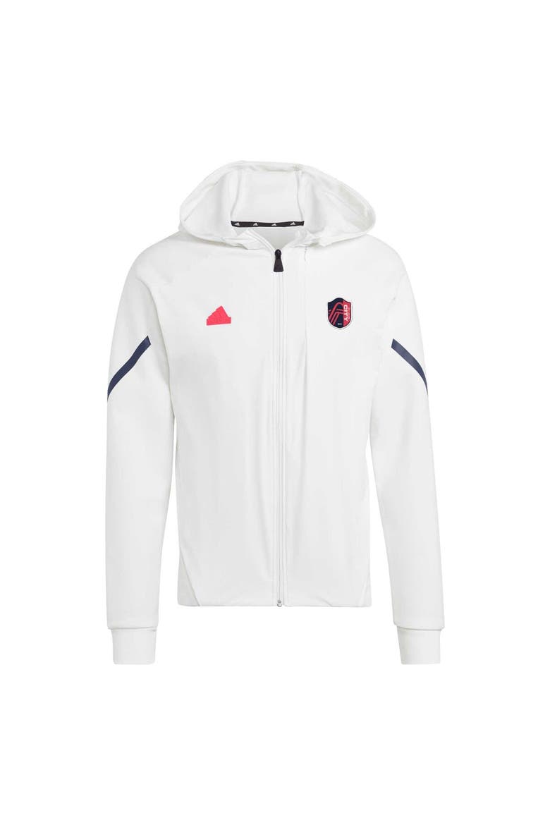 Men's adidas White St. Louis City SC 2024 Anthem Travel Raglan Sleeve Full-Zip Jacket, Alternate, color, White