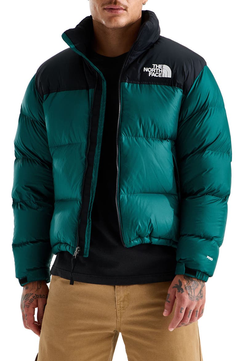 1996 Retro Nuptse 700 Fill Power Down Packable Jacket, Main, color, PACIFIC TEAL/ TNF BLACK