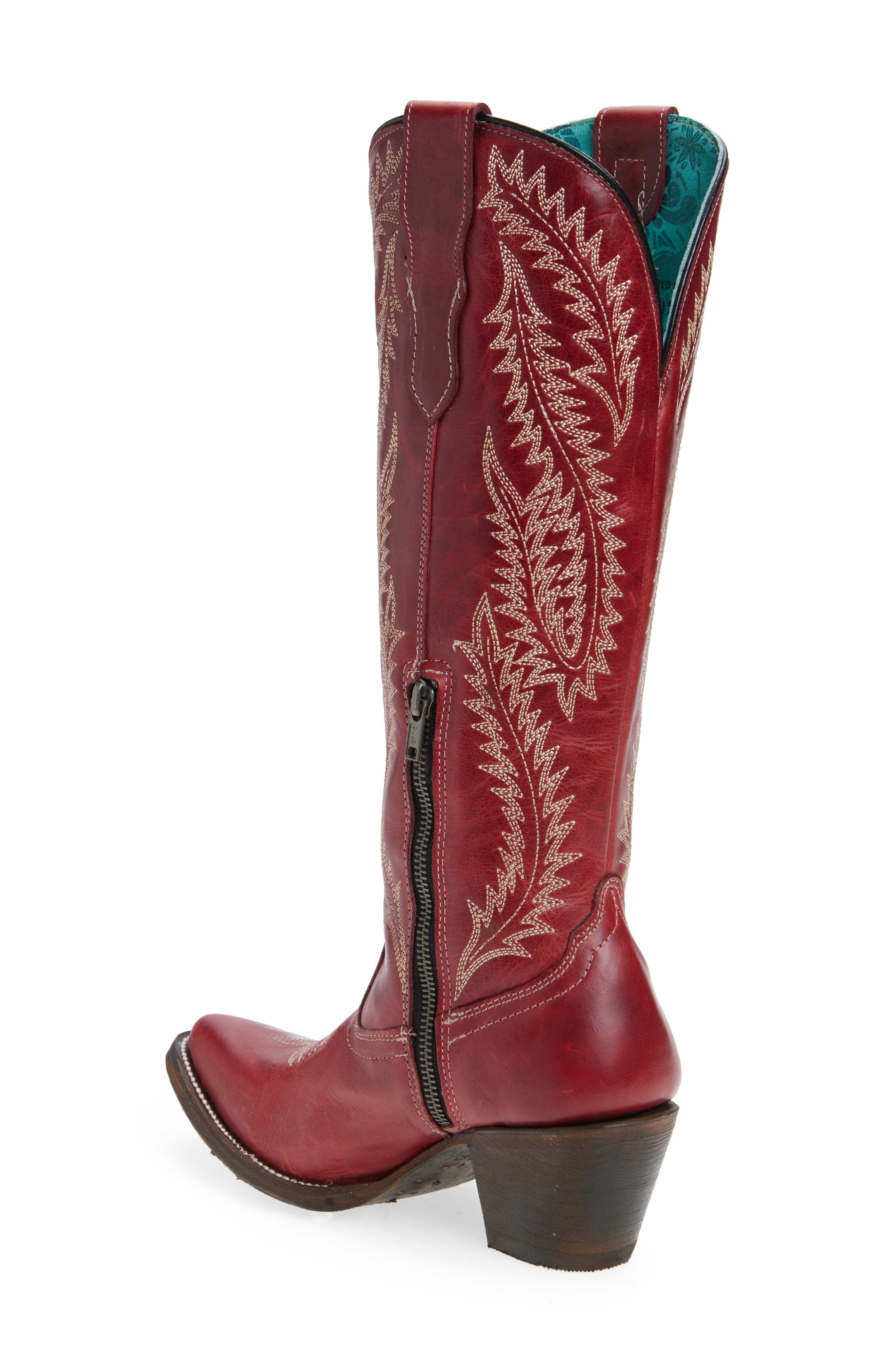 CORRAL Embroidered Western Boot, Alternate, color, Red