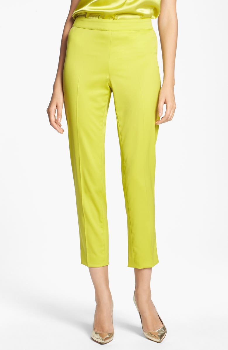 St. John Collection 'Emma' Venetian Wool Crop Pants, Main, color,