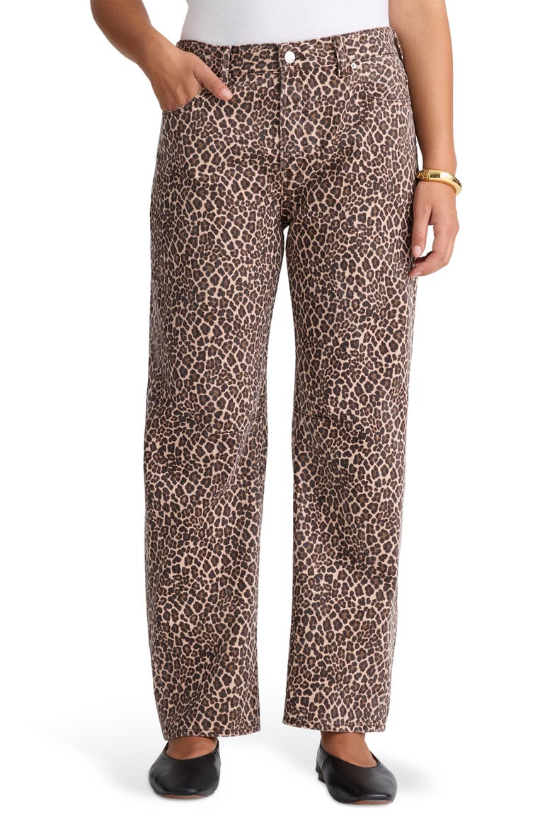 The Darted Barrel Leg Jean, Alternate, color, DARK MOCHA