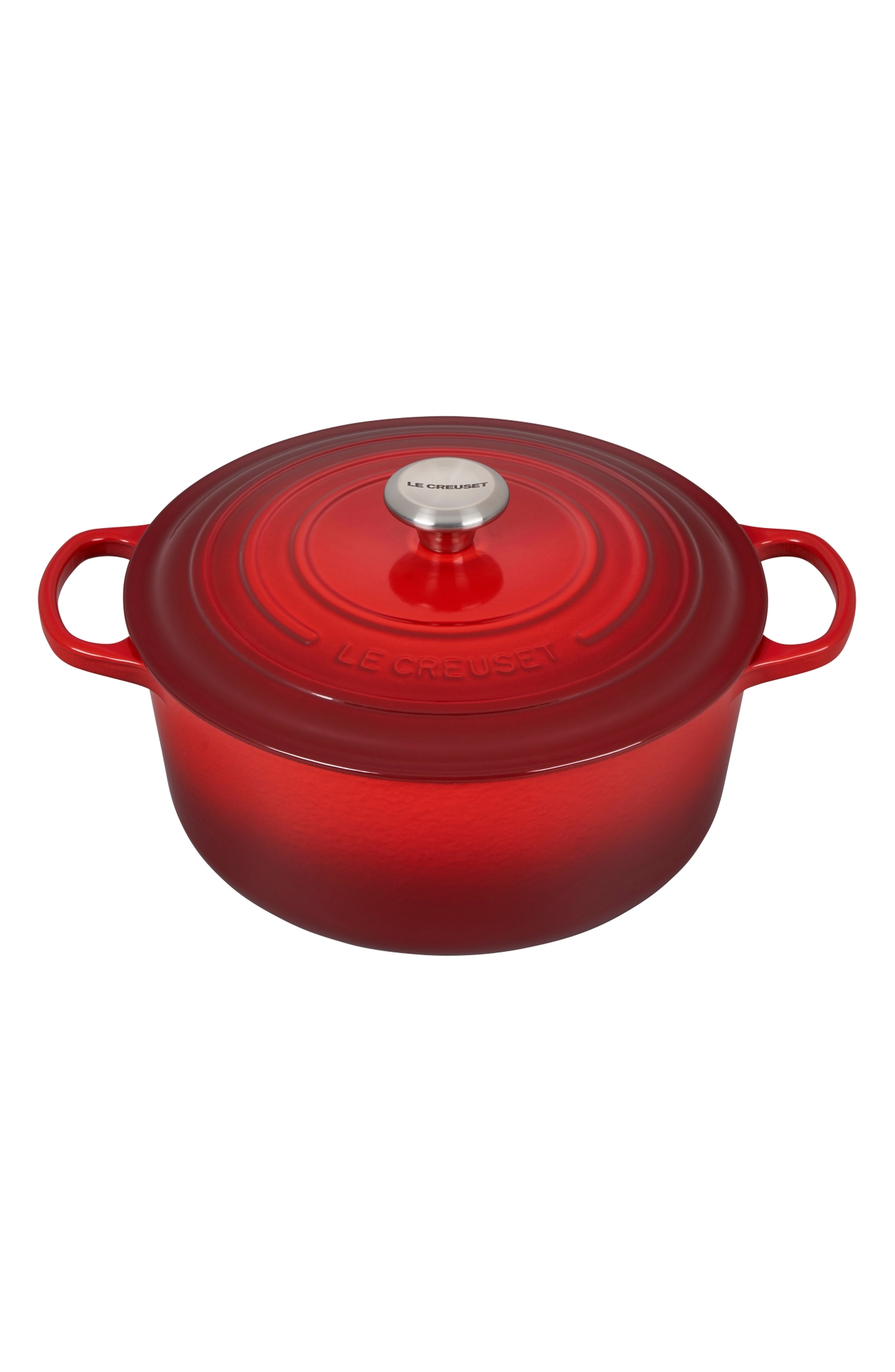 Le Creuset Signature 7.25-Quart Round Enamel Cast Iron Dutch Oven - Flame