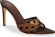 CHASE AND CHLOE Polka Dot Mesh Slide Sandal
