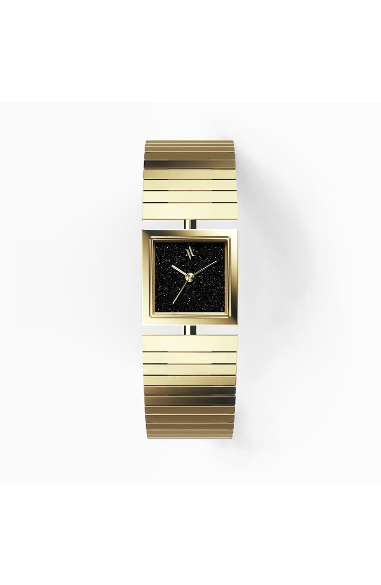 VANNA Linea Gemstone Watch, Main, color, Black Sandstone-Gold