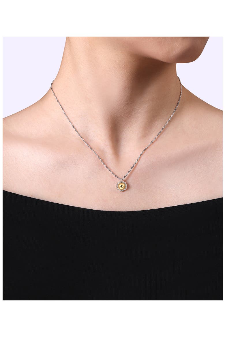 Dome Pendant Necklace, Alternate, color, STERLING SILVER