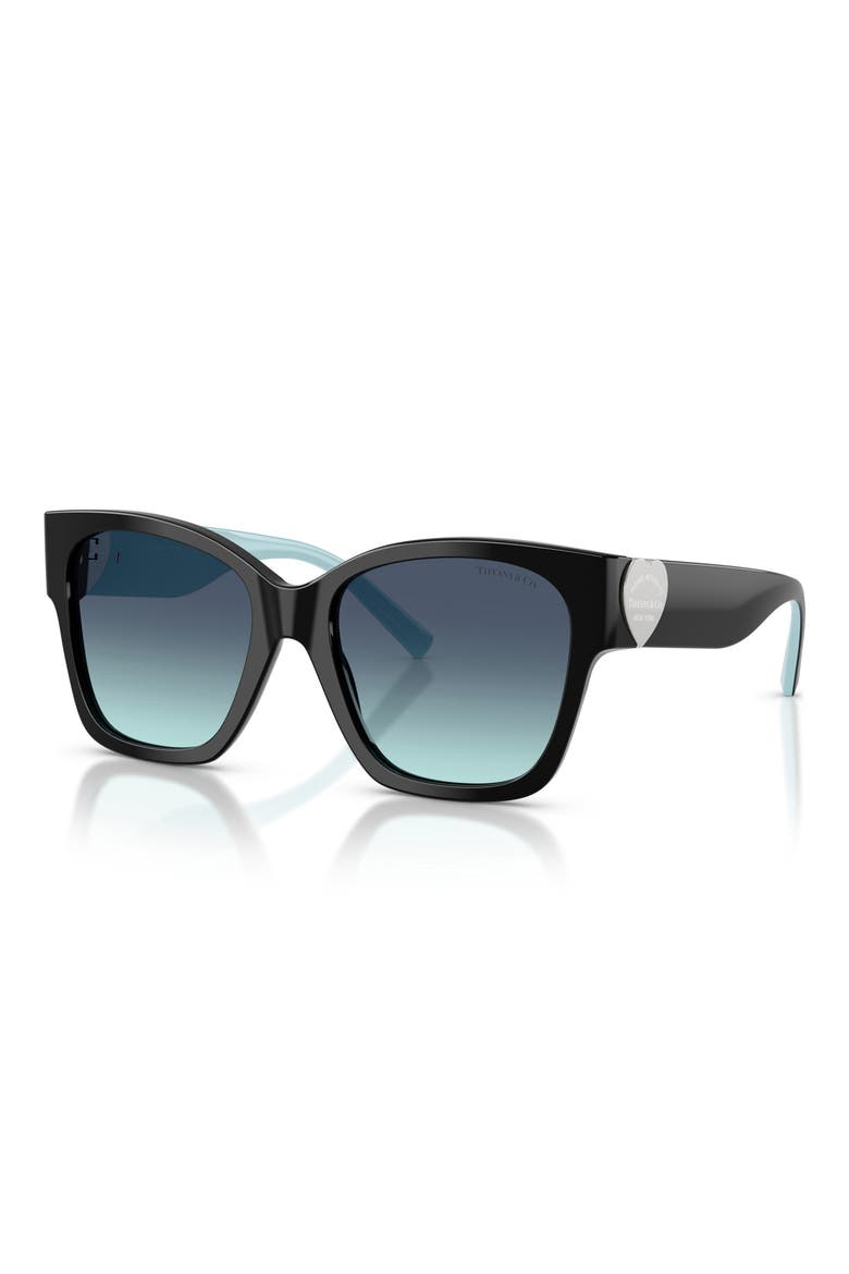 54mm Gradient Square Sunglasses, Alternate, color, BLACK/ AZURE GRADIENT BLUE