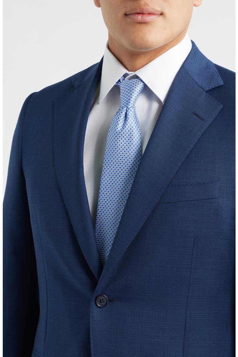 Textured Dark Blue Wool Suit, Alternate, color, BLUE