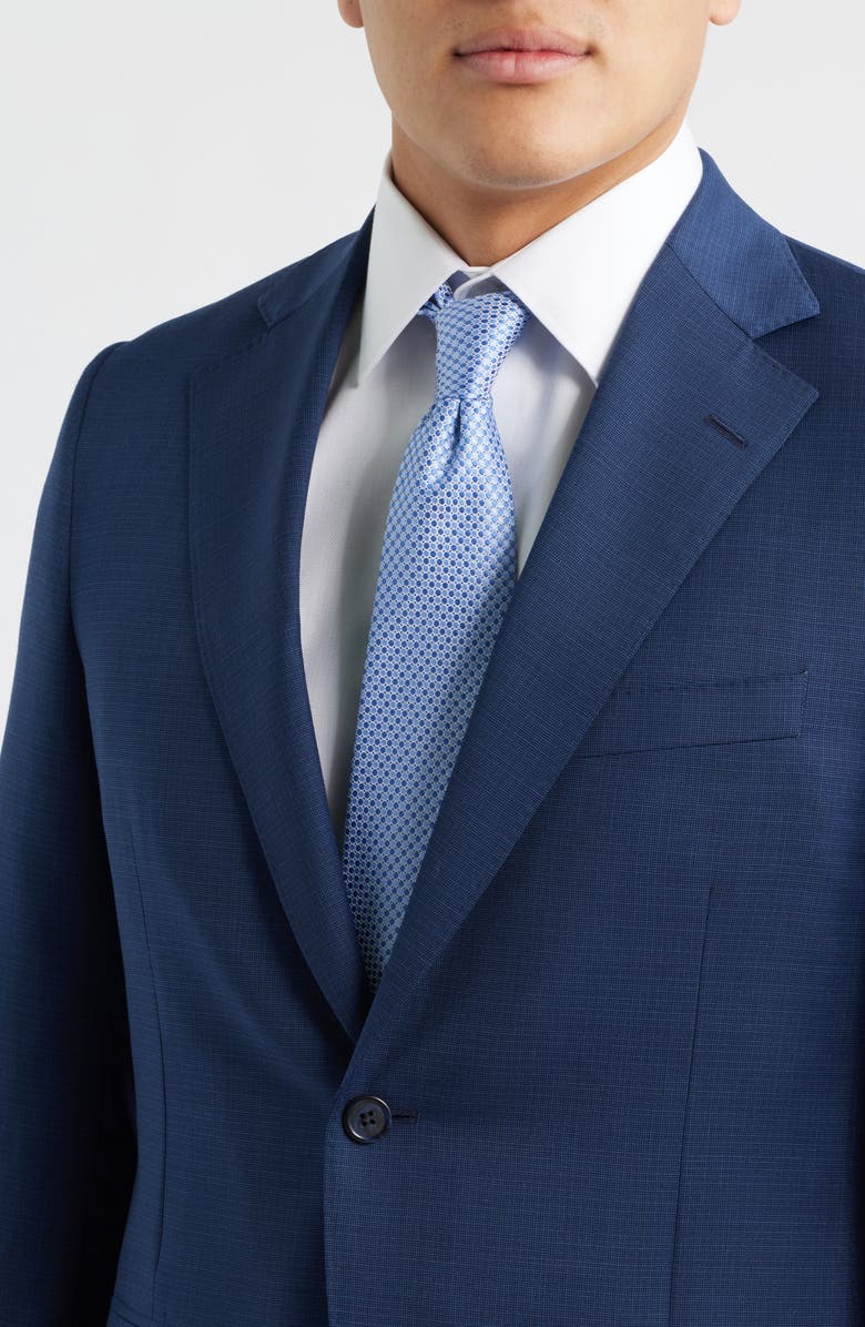 Heritage Gold Textured Dark Blue Wool Suit, Alternate, color, Blue