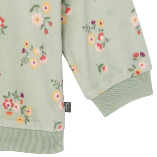 Modern Moments™ By Gerber Fleece Pajama Top & Pant Set In Green Flower