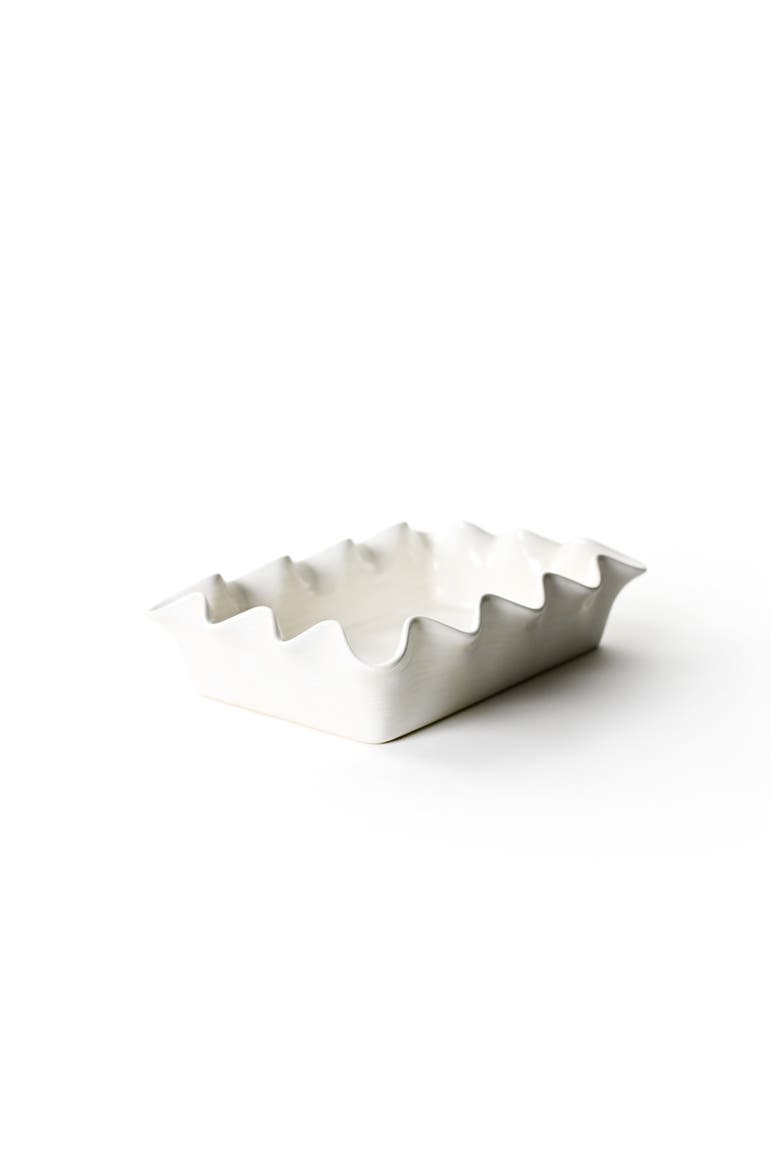Signature White 13 Ruffle Casserole, Main, color, White