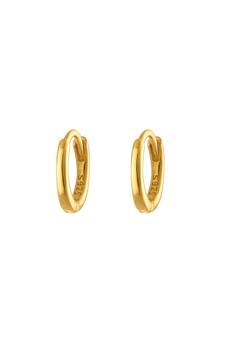 Gold Seven Mm Huggie Hoop Earring, Main, color, Gold