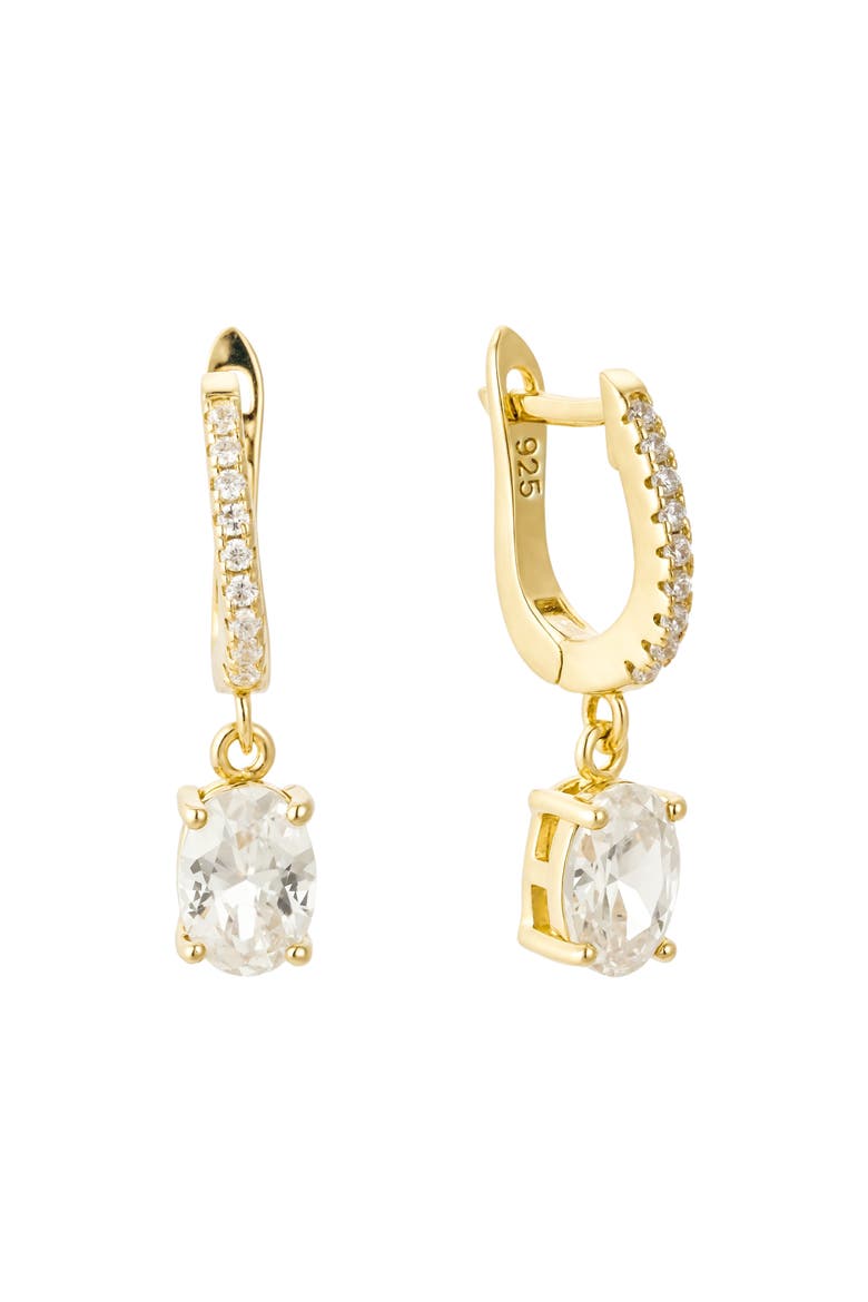 Duchess Crystal Drop Earrings, Main, color, Gold