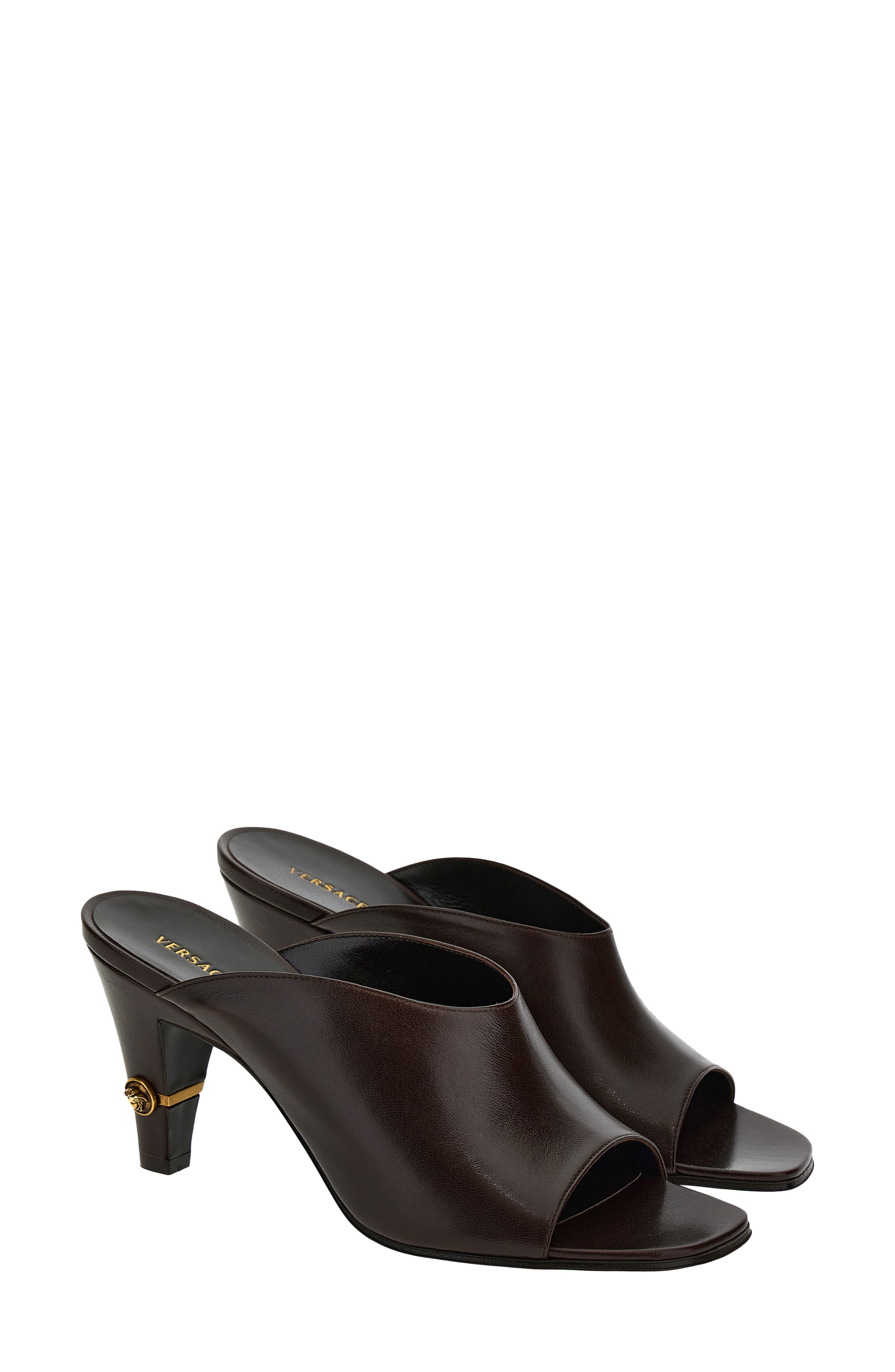 Versace Mule Sandal, Main, color, Moka-Gold