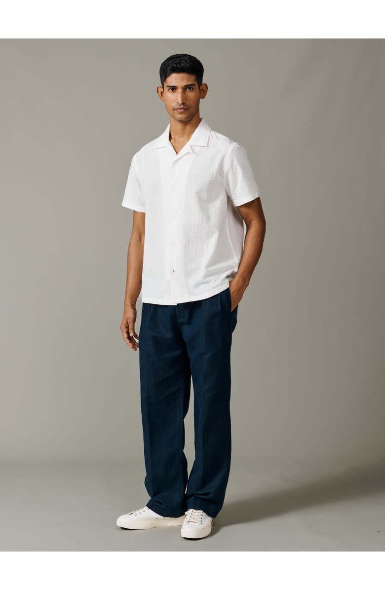 Aubin Brambling Linen Blend Short Sleeve Shirt, Alternate, color, Vintage White