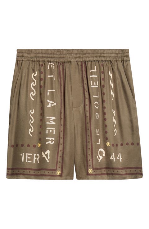 Club Printed Satin Shorts