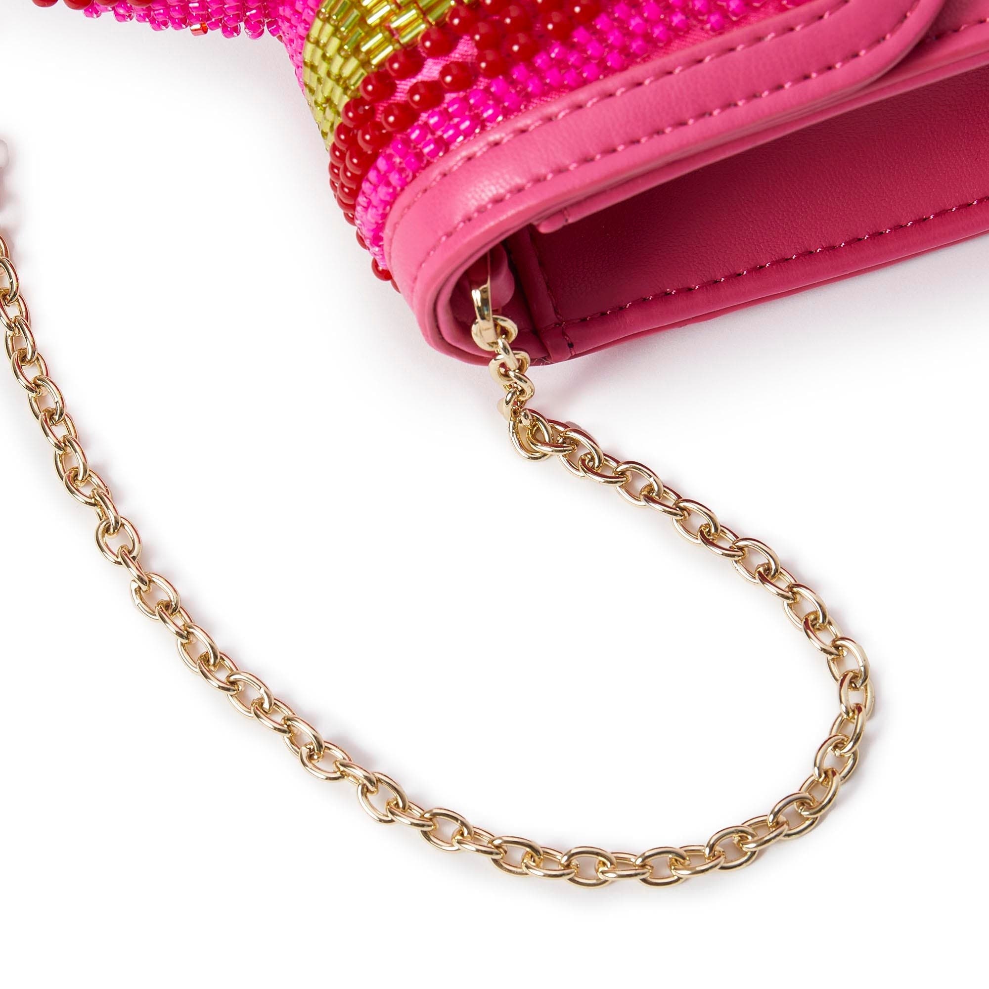 Lele Sadoughi Mini Tabitha Beaded Sur Mer Top Handle, Alternate, color, 