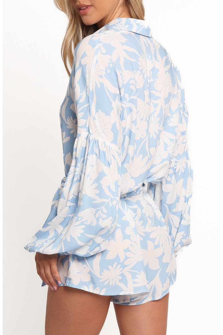 Pali Floral Long Sleeve Romper, Alternate, color, BLUE FLORAL