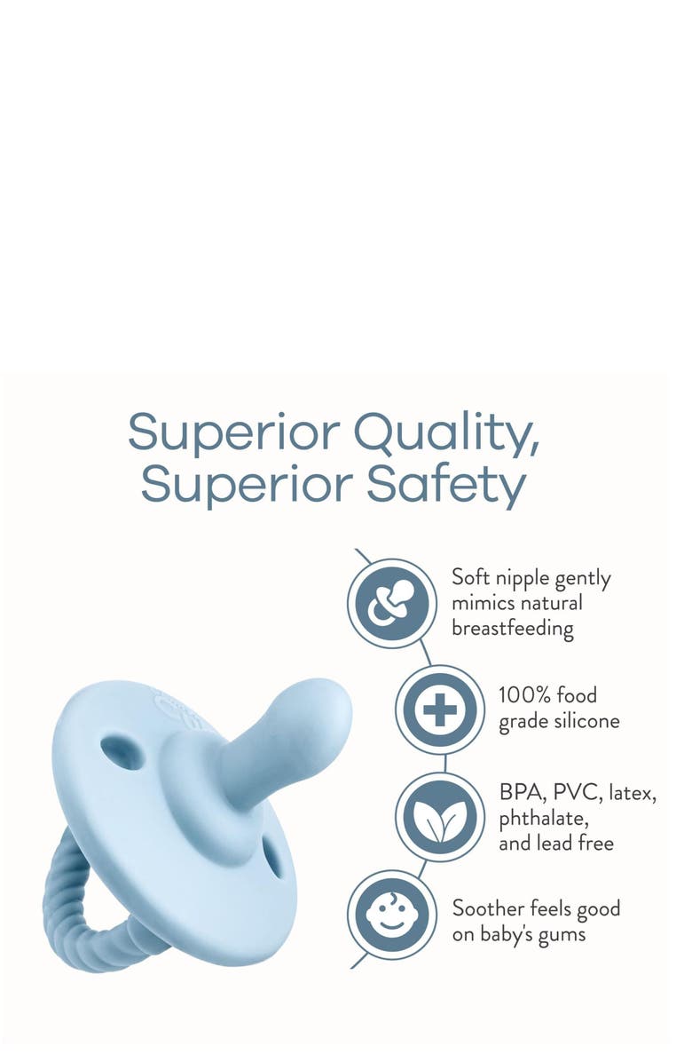 Comfy Cubs Pacifiers, 4 Pack - Flat,  0 to 18 Months, Alternate, color, Blue