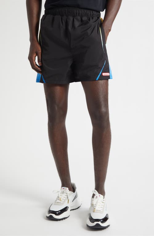 Casablanca Football Windbreaker Shorts in Birdseye Msh Blk Grdnt  product
