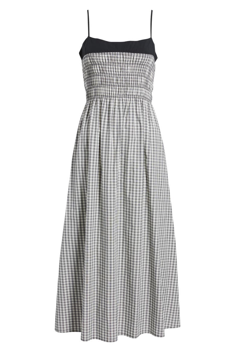 Primrose Gingham A-Line Dress, Alternate, color, IVORY/ JET GINGHAM
