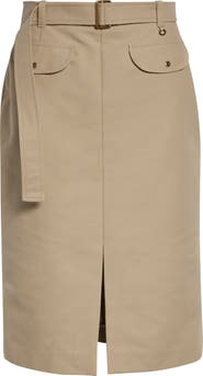 Moncler Belted Cotton Skirt