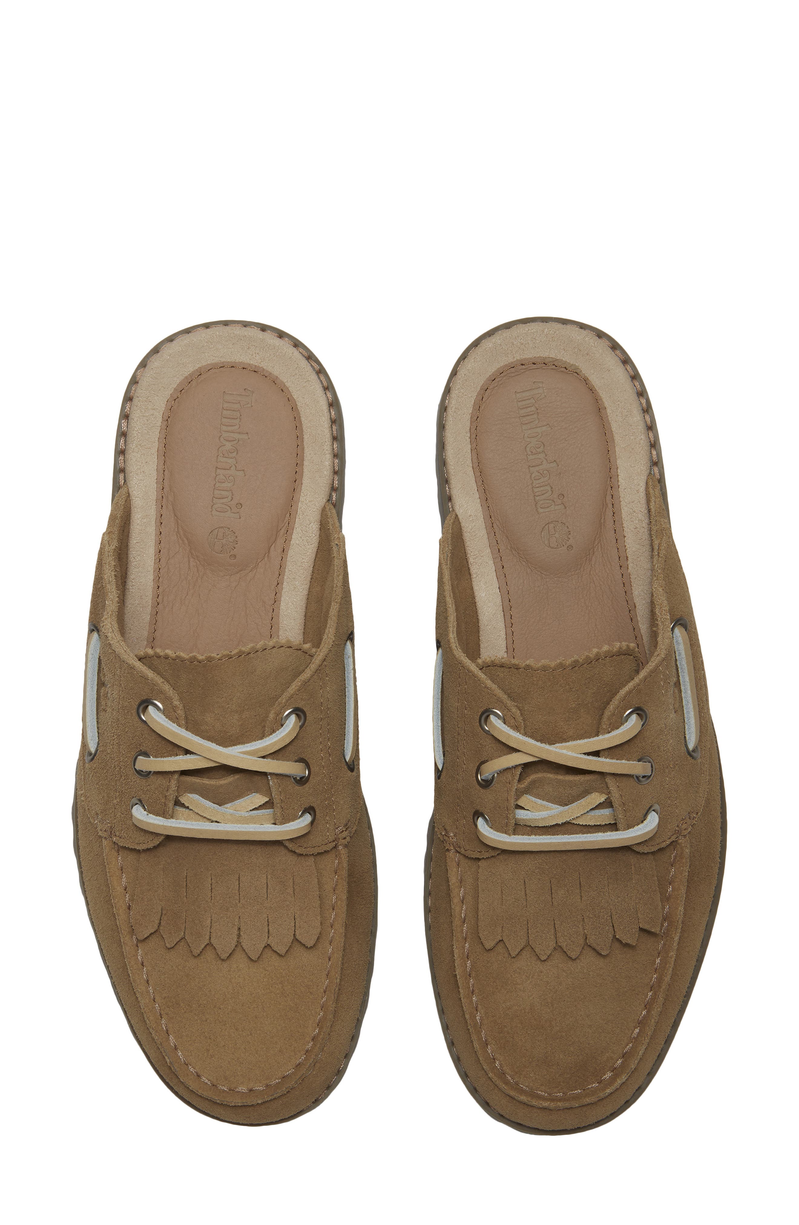 Timberland Authentic 3-Eye Lug Mule, Alternate, color, Medium Beige Suede