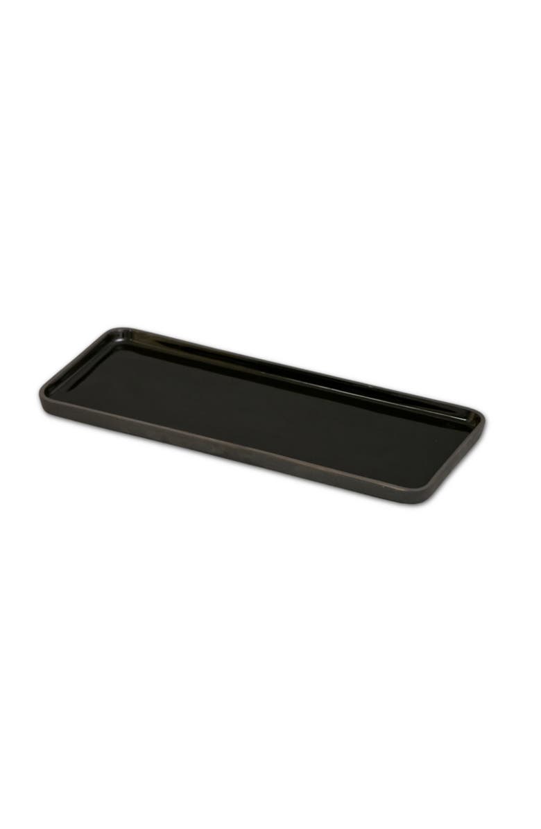 ESKO Sabia Bathroom Vanity Countertop Tray Kitchen Accessories, 32cm L x 13cm W x 1.5cm H, Main, color, Black