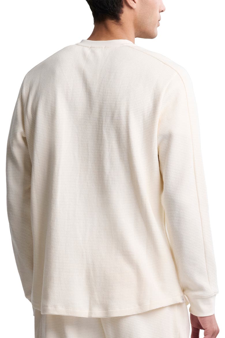 Waffle Knit Thermal Henley, Alternate, color, CREAM