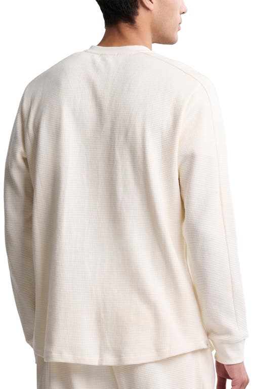 Barefoot Dreams Waffle Knit Thermal Henley In White