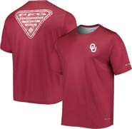Columbia Men's Columbia Crimson Oklahoma Sooners Terminal Tackle Omni-Shade T-Shirt