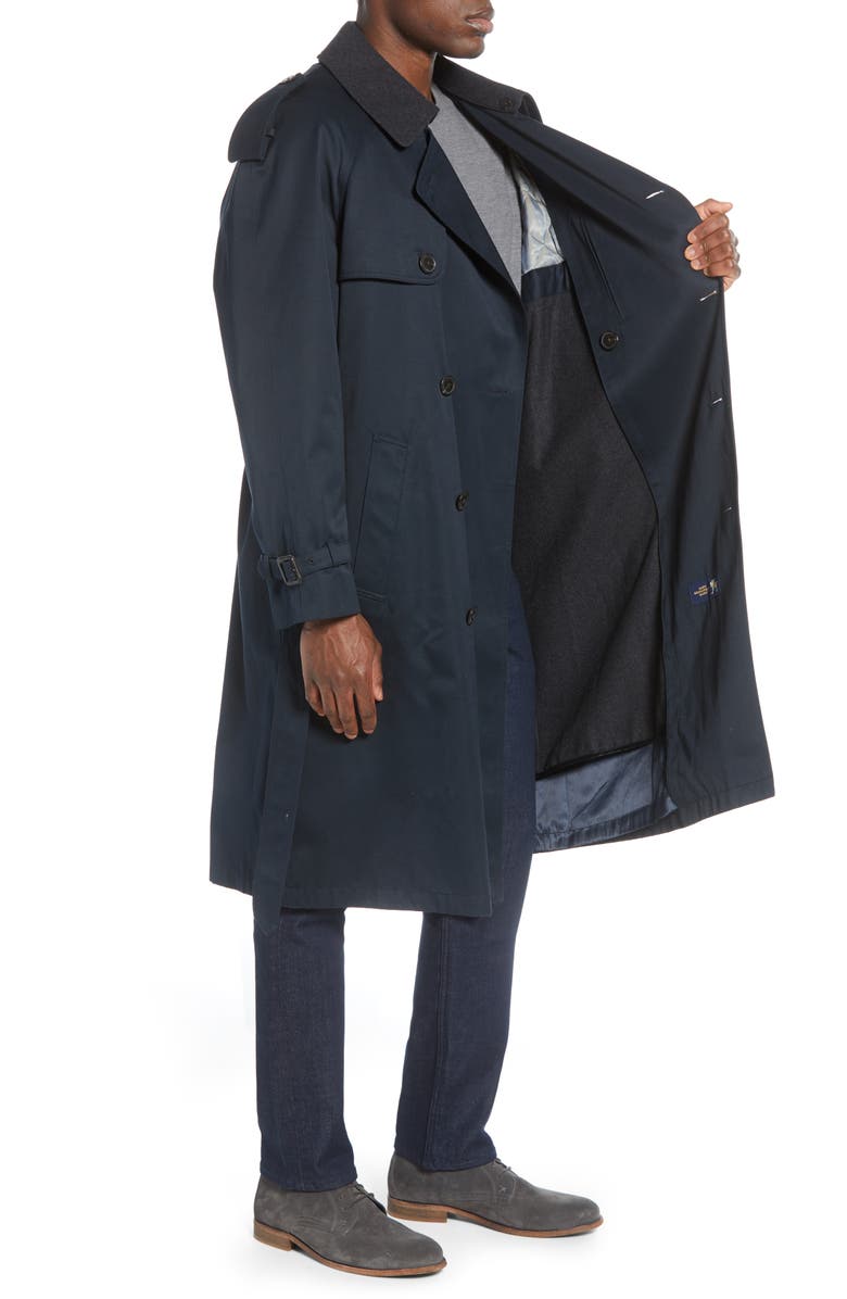 Hart Schaffner Marx Barrington Classic Fit Cotton Blend Trench Coat, Alternate, color,