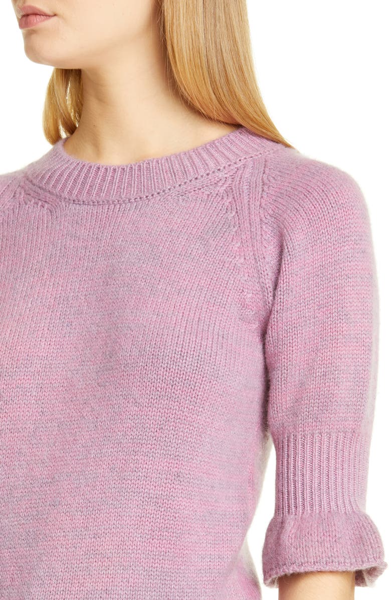 Brock Collection Flounce Cuff Cashmere Sweater, Alternate, color, 