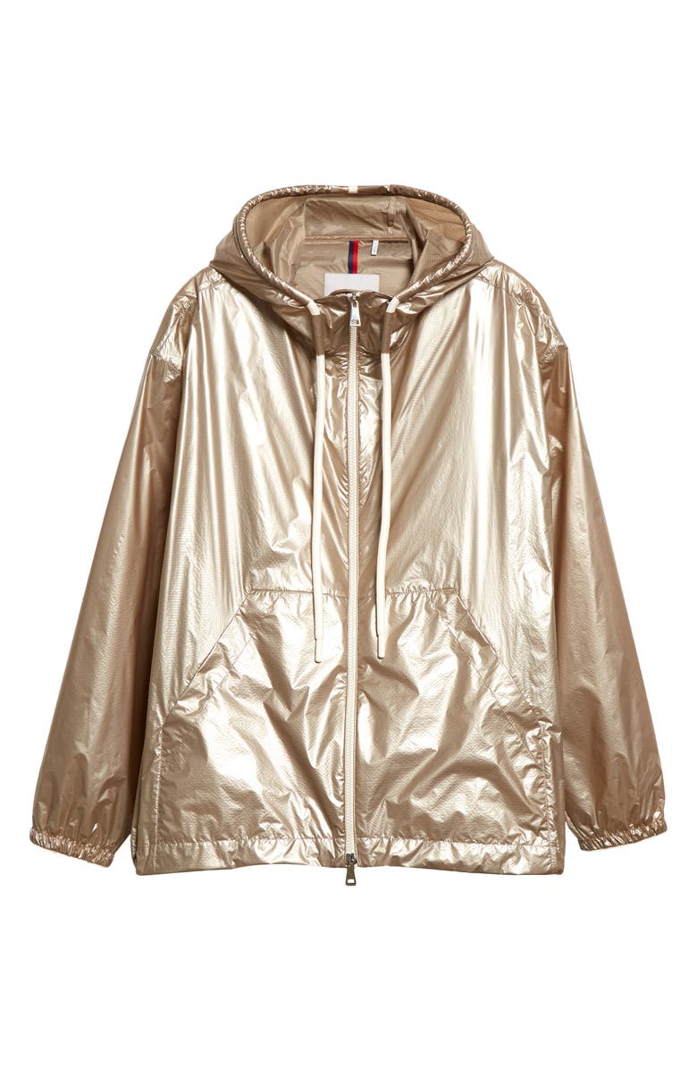 Moncler Tazenat Metallic Hooded Jacket, Alternate, color, 