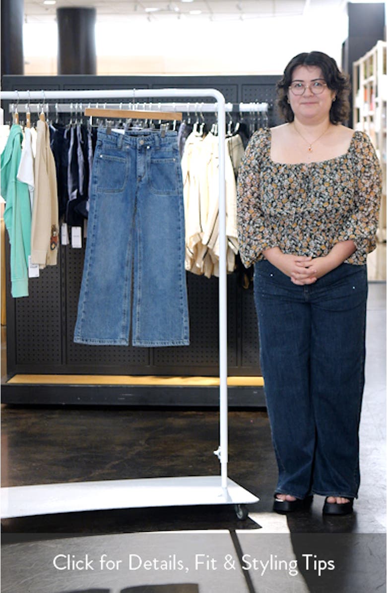 Kids' Bailey Patch Pocket Wide Leg Jeans, sales video thumbnail