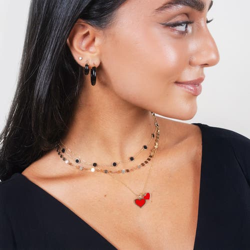 The Lovery Fine Jewelry Coral Heart Charm In Red