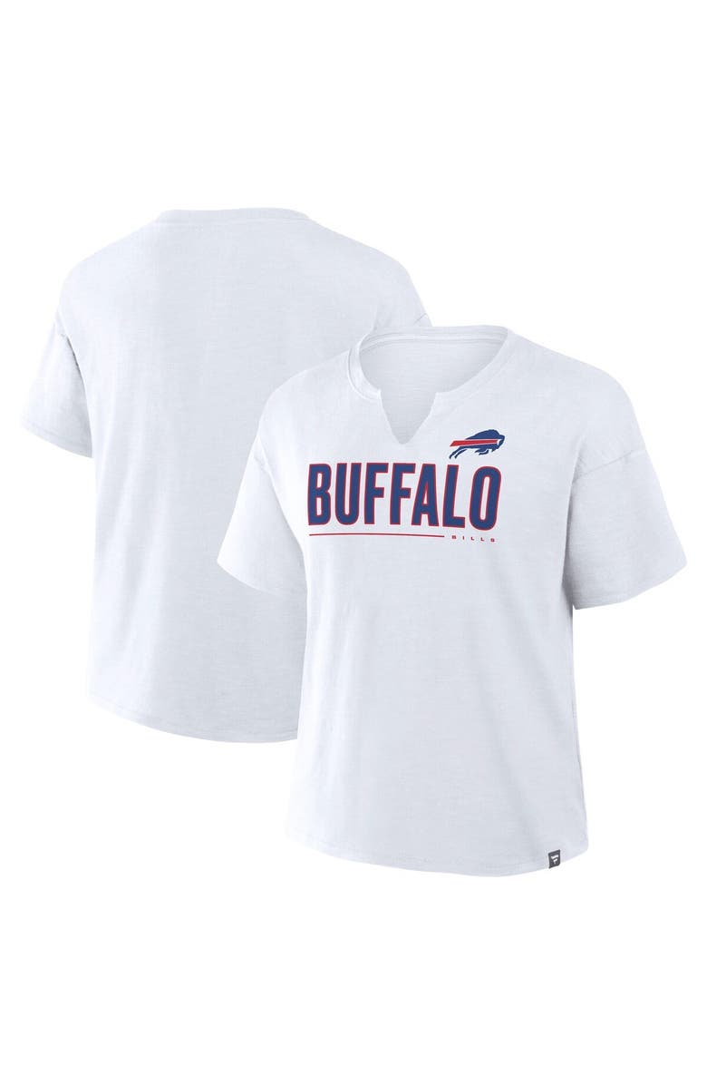 FANATICS Women's Fanatics White Buffalo Bills Redzone Slub Boxy T-Shirt, Alternate, color, White
