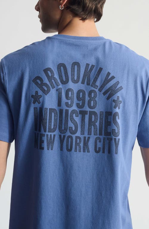 Brooklyn Industries Relaxed Vintage Graphic T-shirt In Blue
