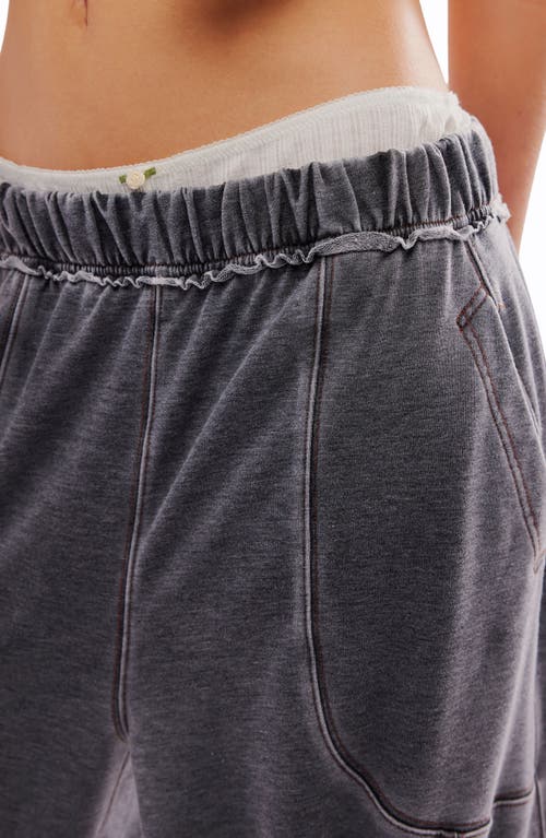 Free People Don't Wait Up Lounge Pants In Black