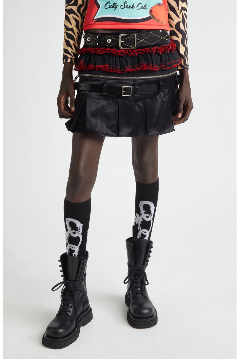 Major Combo Miniskirt, Main, color, BLACK MULTI