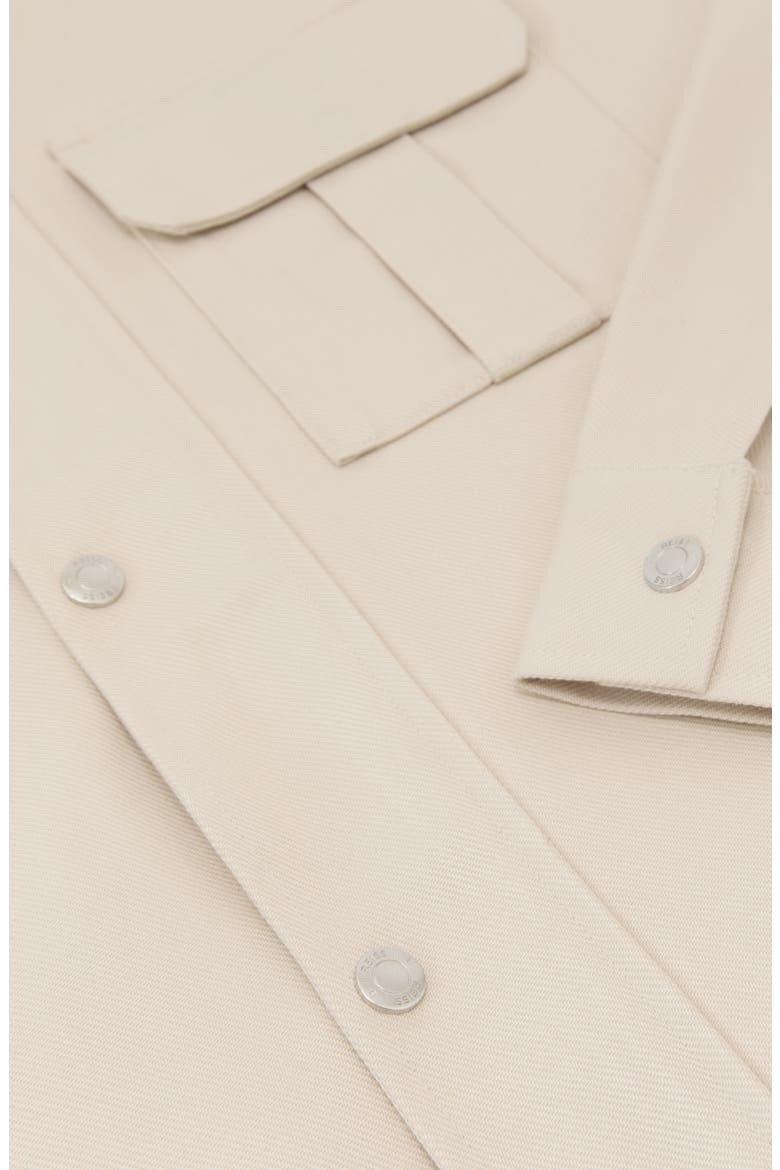 Americas Cotton & Lyocell Shirt Jacket, Alternate, color, STONE